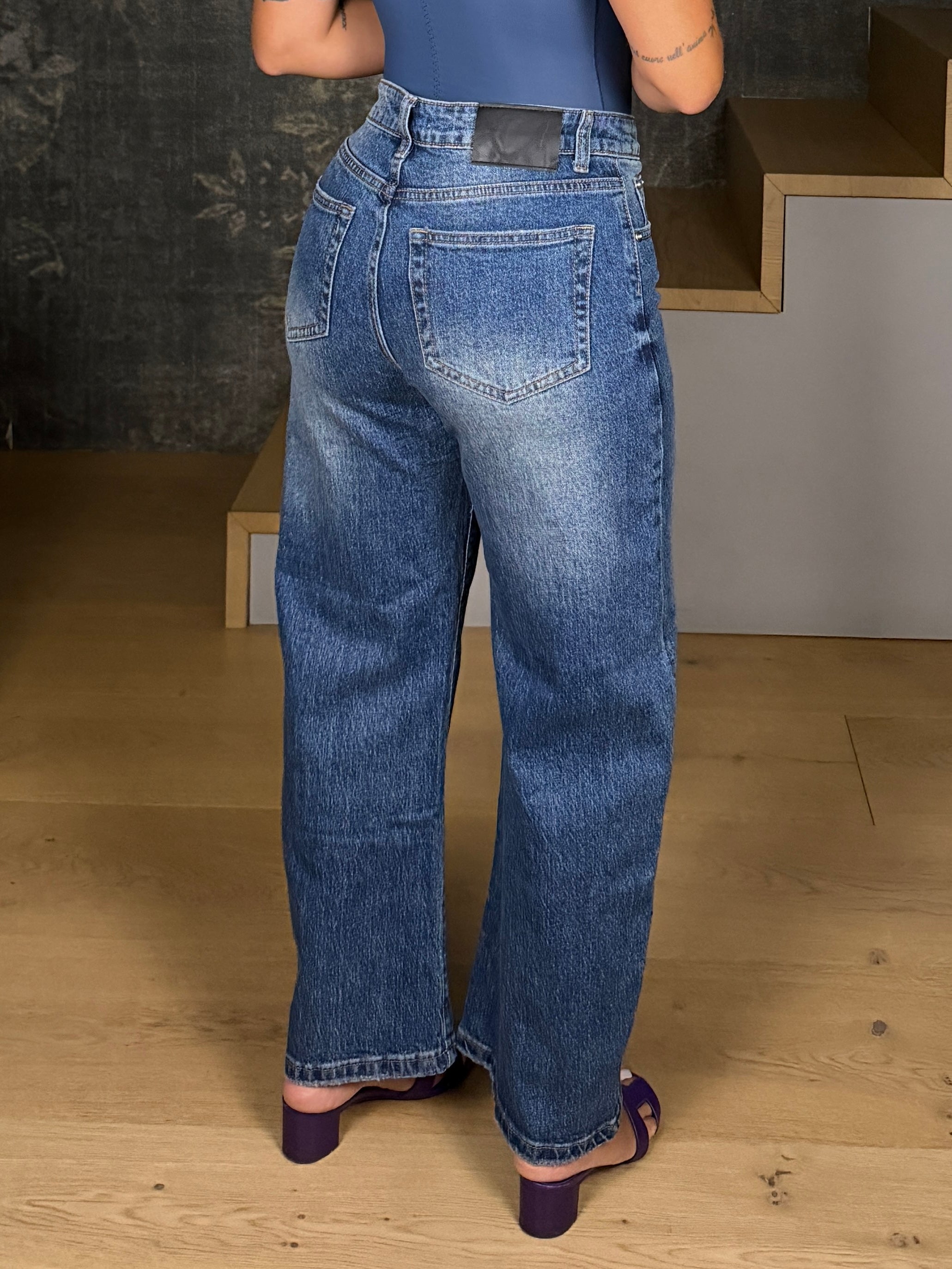 JEANS MOM-FIT PUSH UP