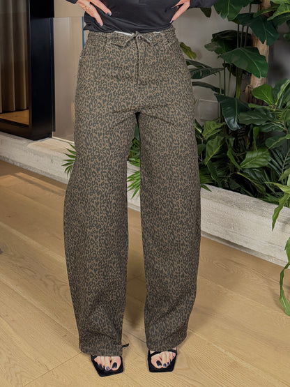 JEANS DARK ANIMALIER RISVOLTO