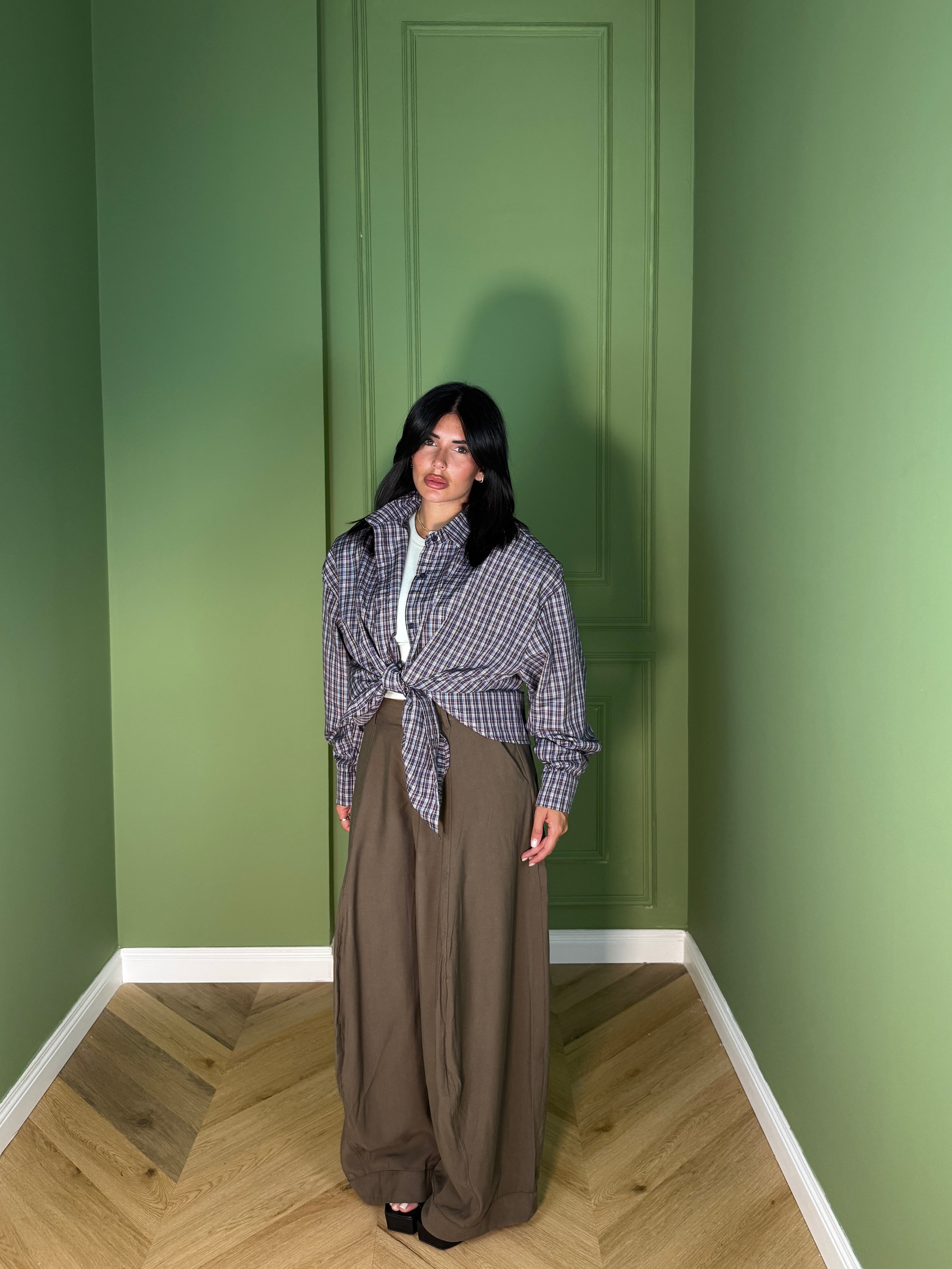 CAMICIA QUADRETTI VIOLET