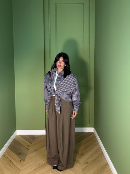 CAMICIA QUADRETTI VIOLET