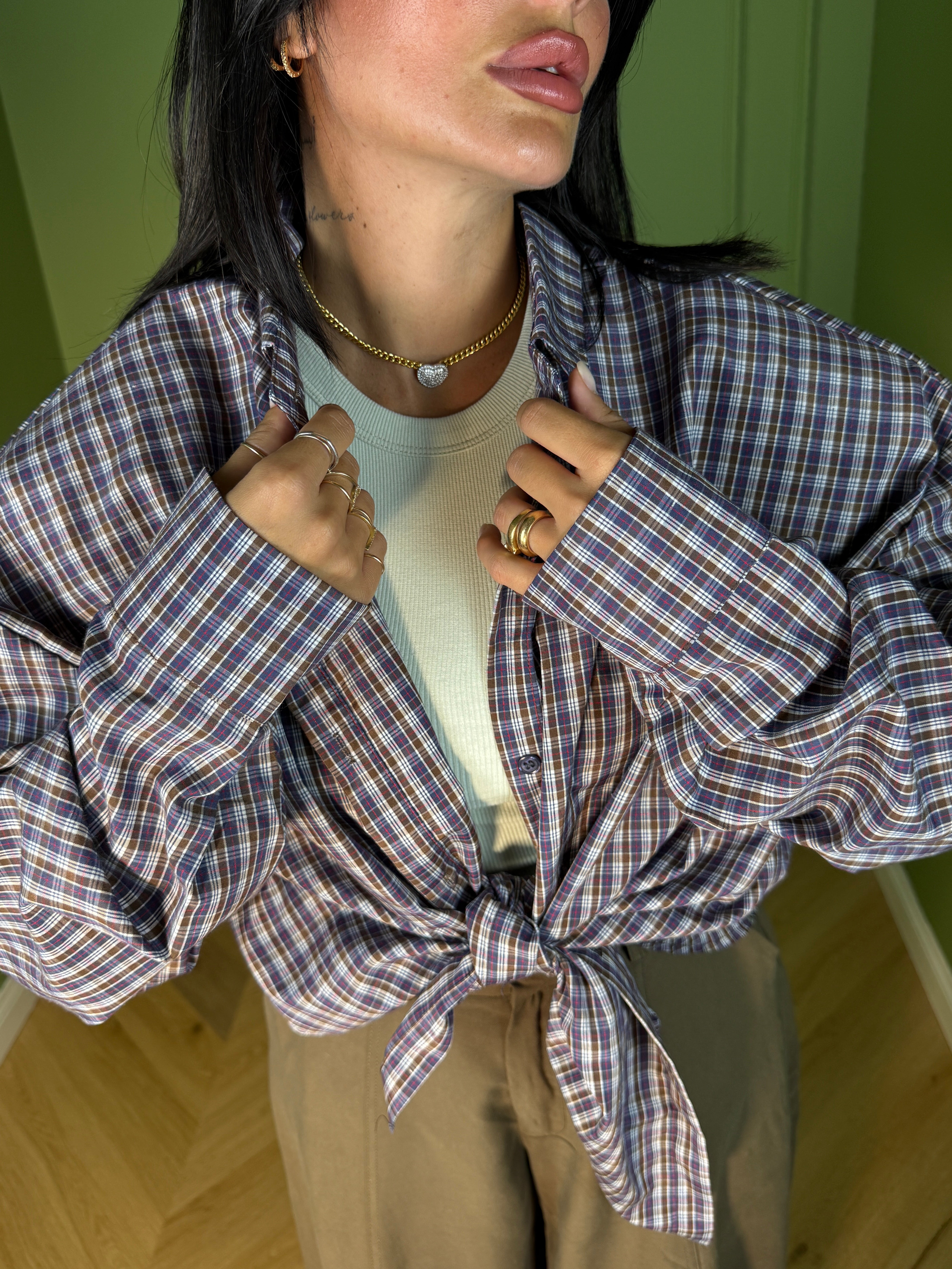 CAMICIA QUADRETTI VIOLET