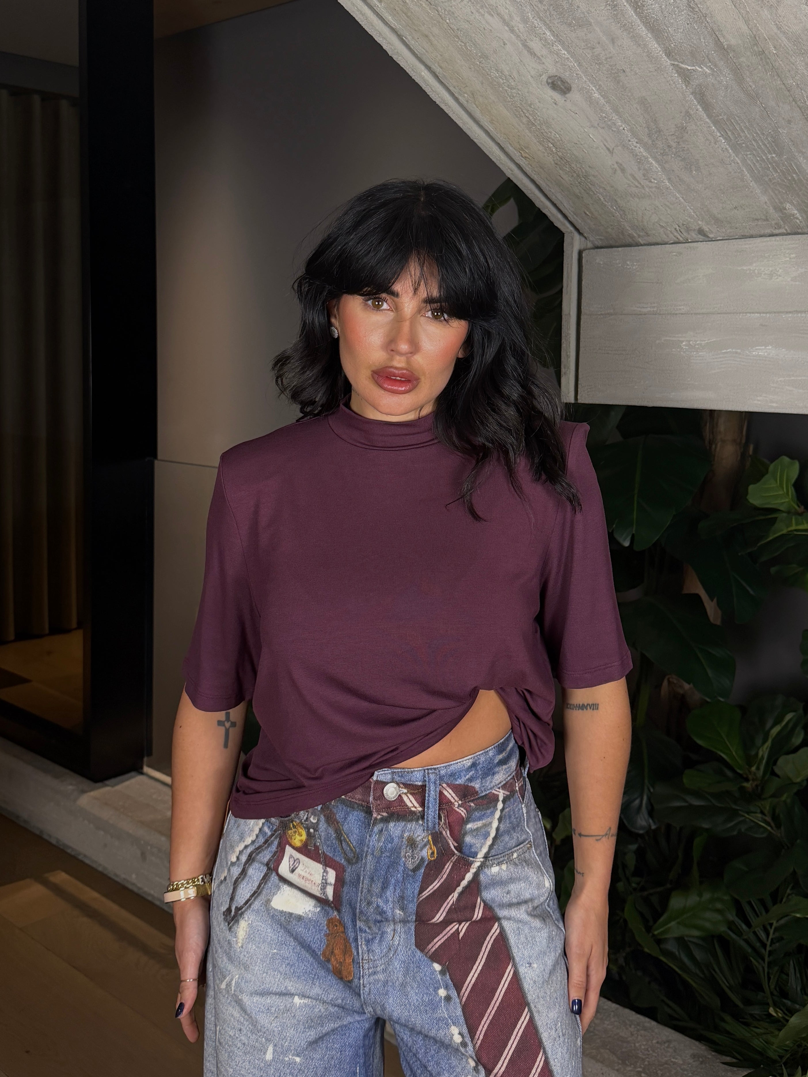 T-SHIRT MEZZO COLLO JUST