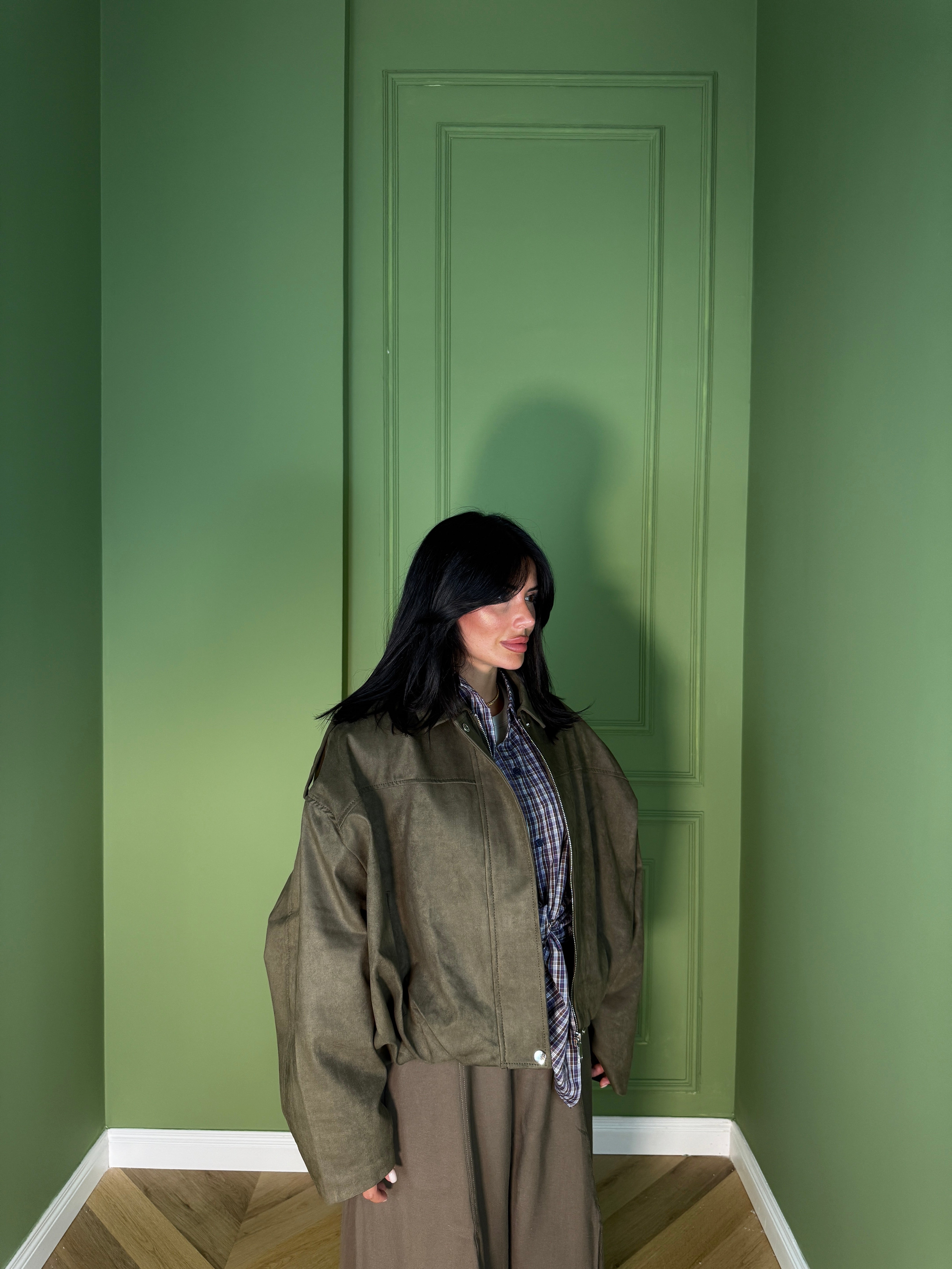 GIACCA SUEDE MILITARY