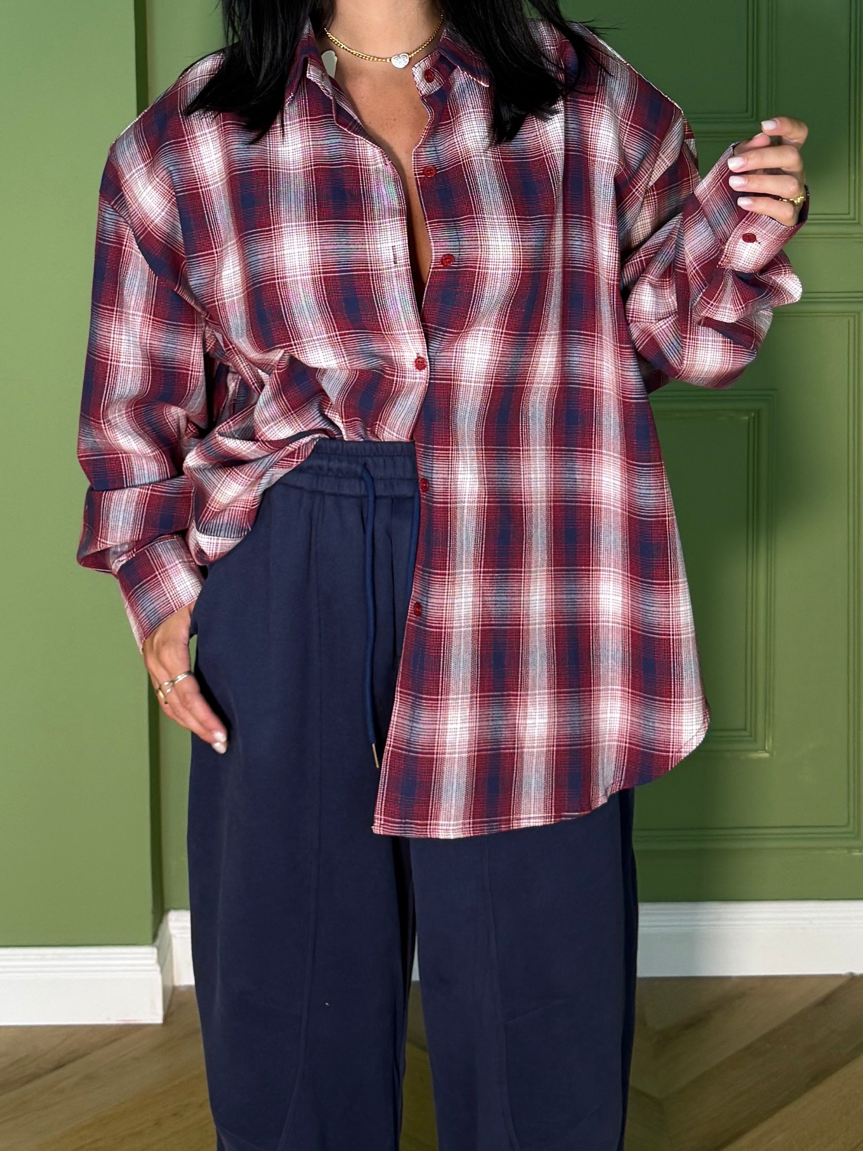 CAMICIA BUTTOM RED