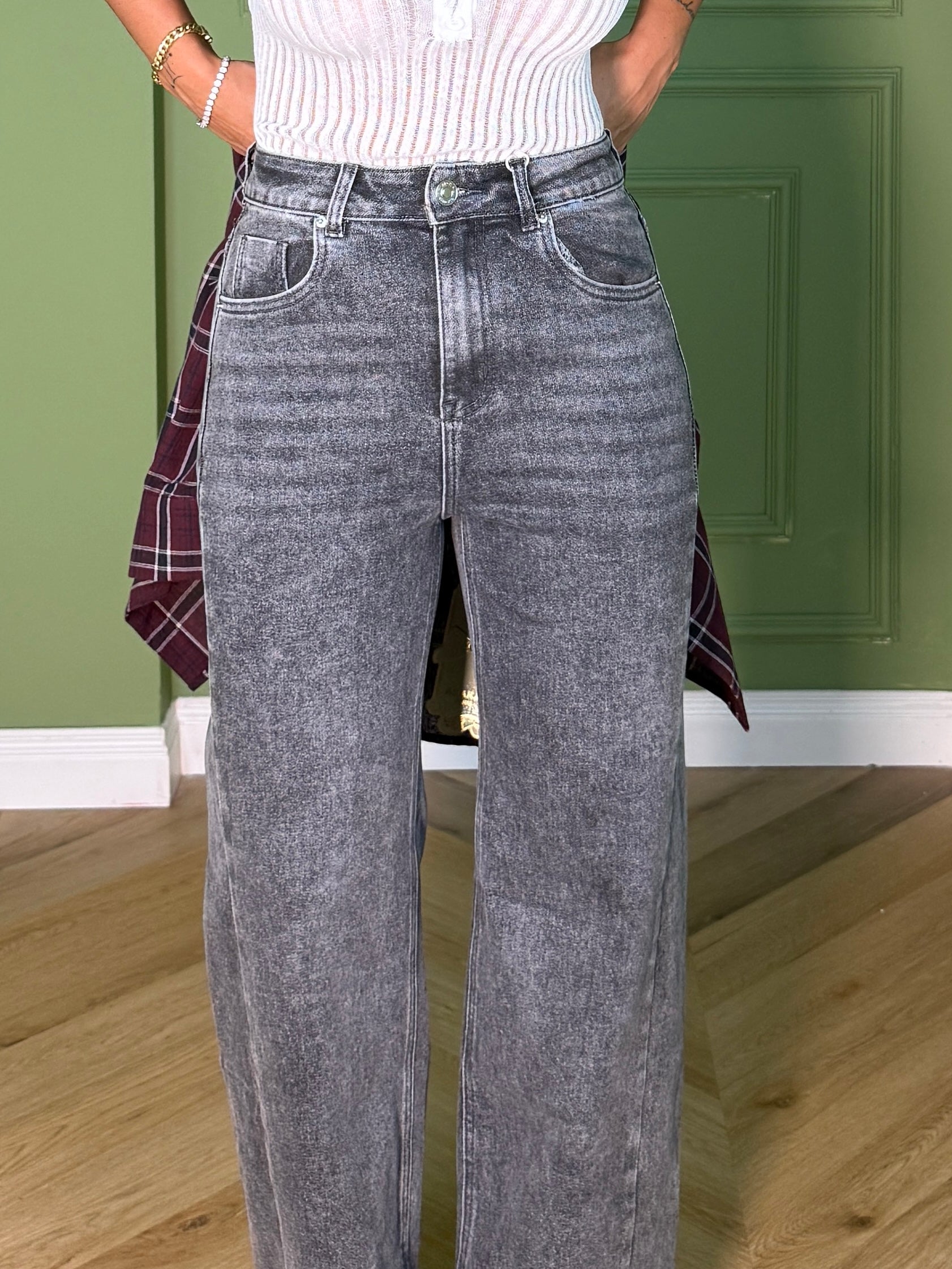 JEANS PIEGONE GREY