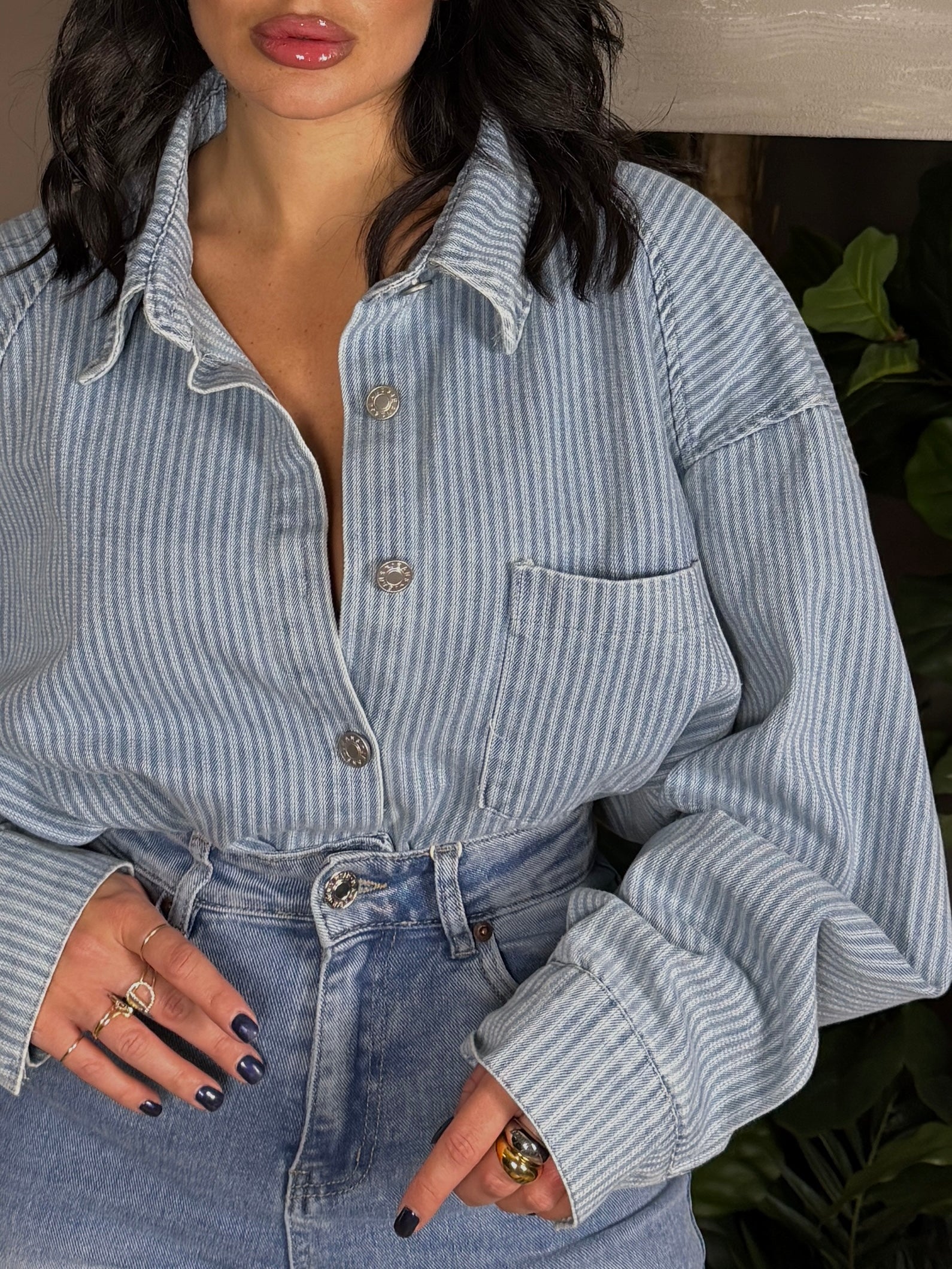CAMICIA DENIM LIGHT LINEE