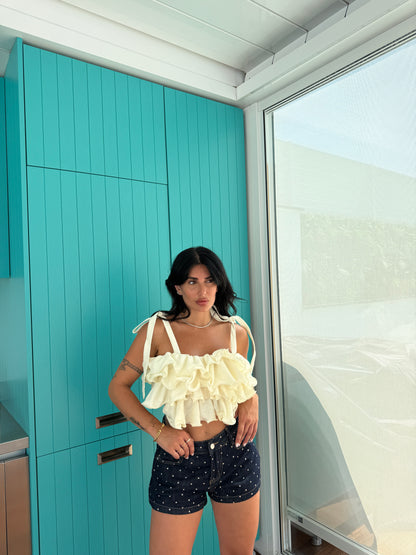 Short Denim  Pois
