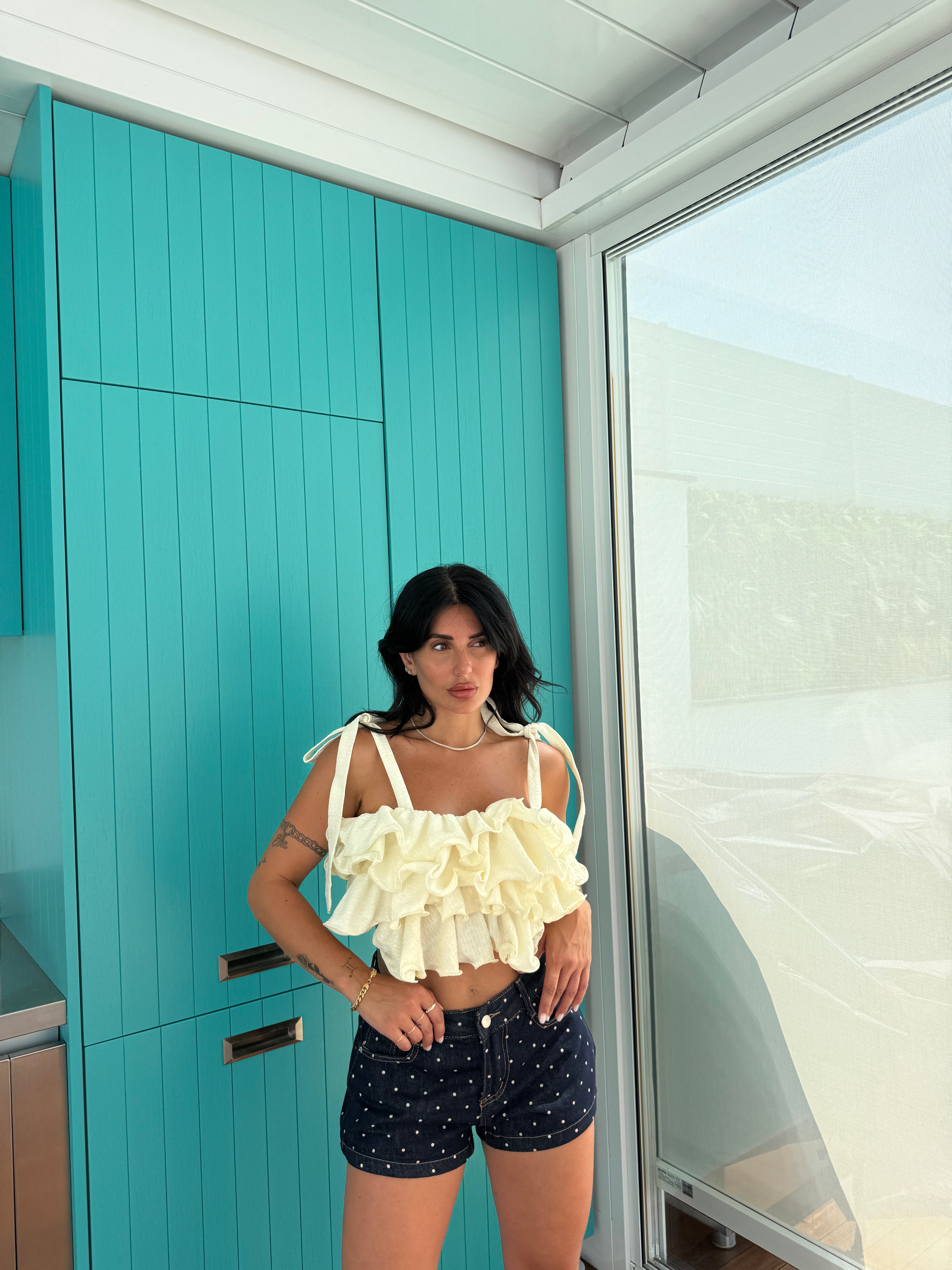 Short Denim  Pois