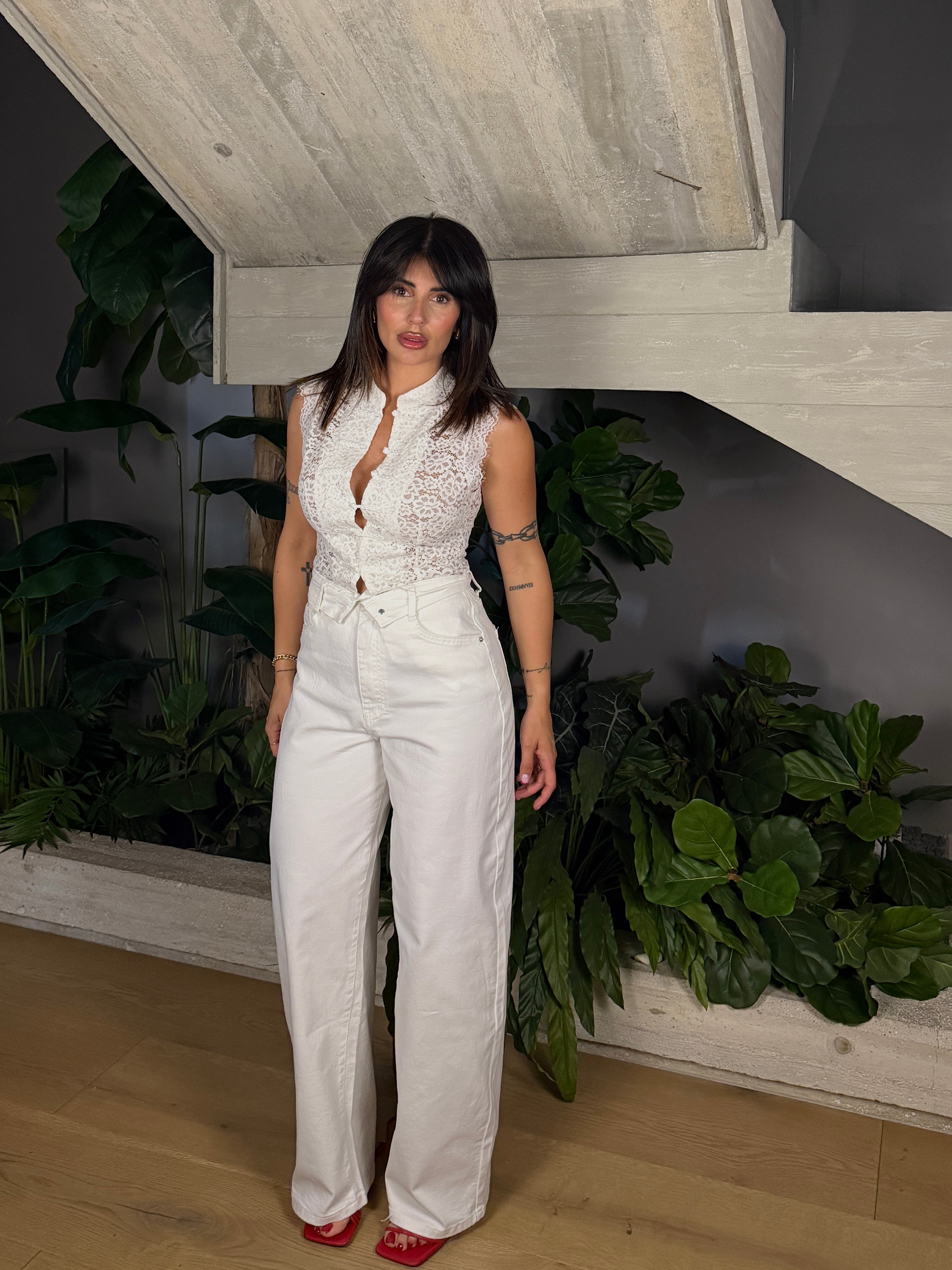 JEANS REVER  WHITE