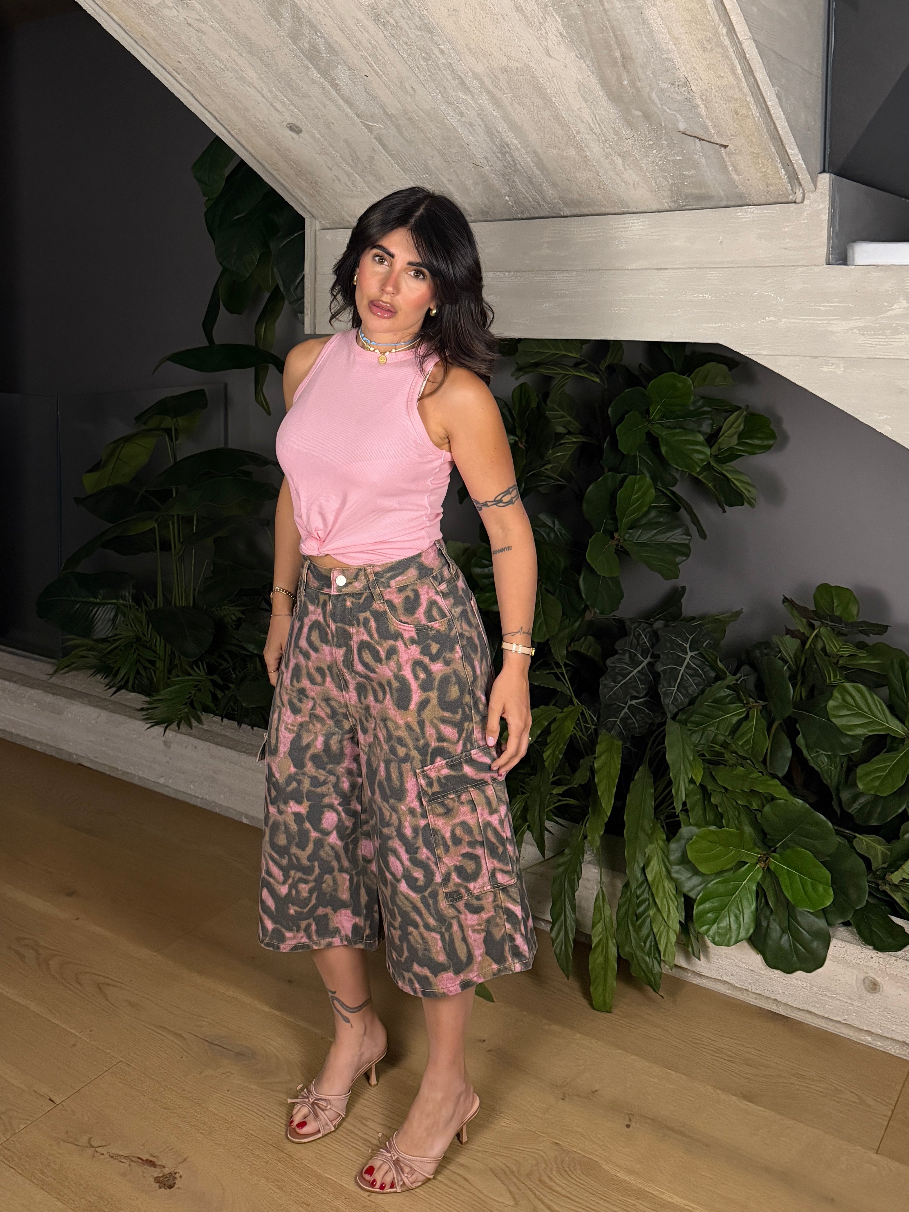 BERMUDA PINKIS ANIMALIER