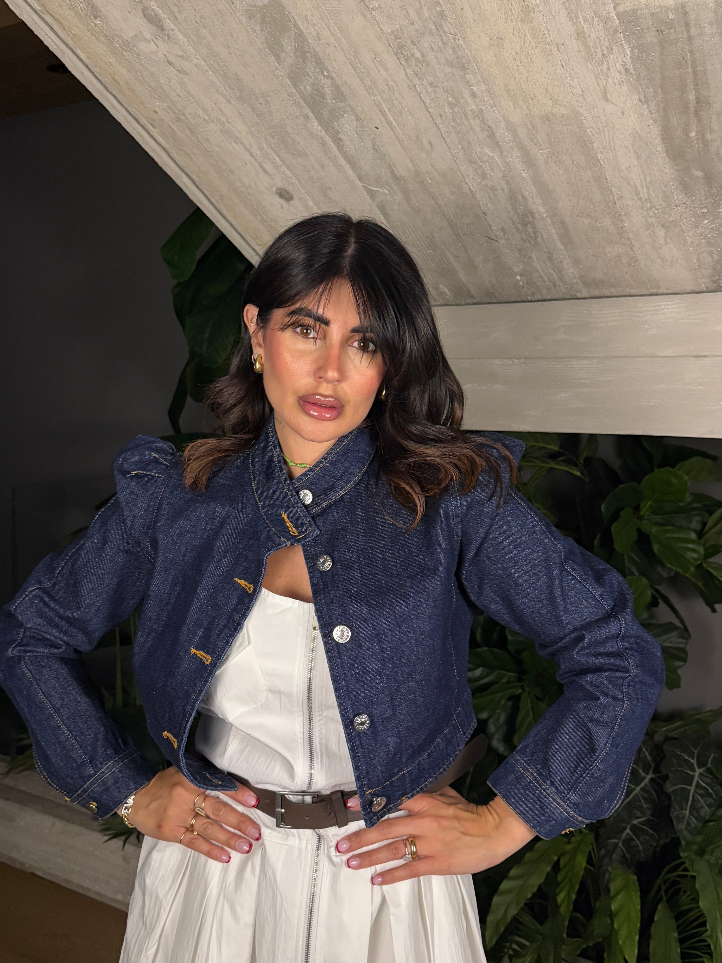 GIACCA CROP DENIM DIANA