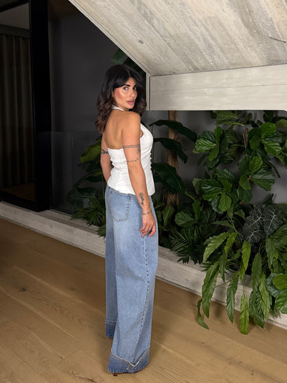 JEANS BUTTONS ANKLE