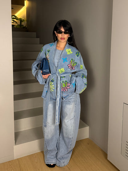 KIMONO DENIM CACTUS