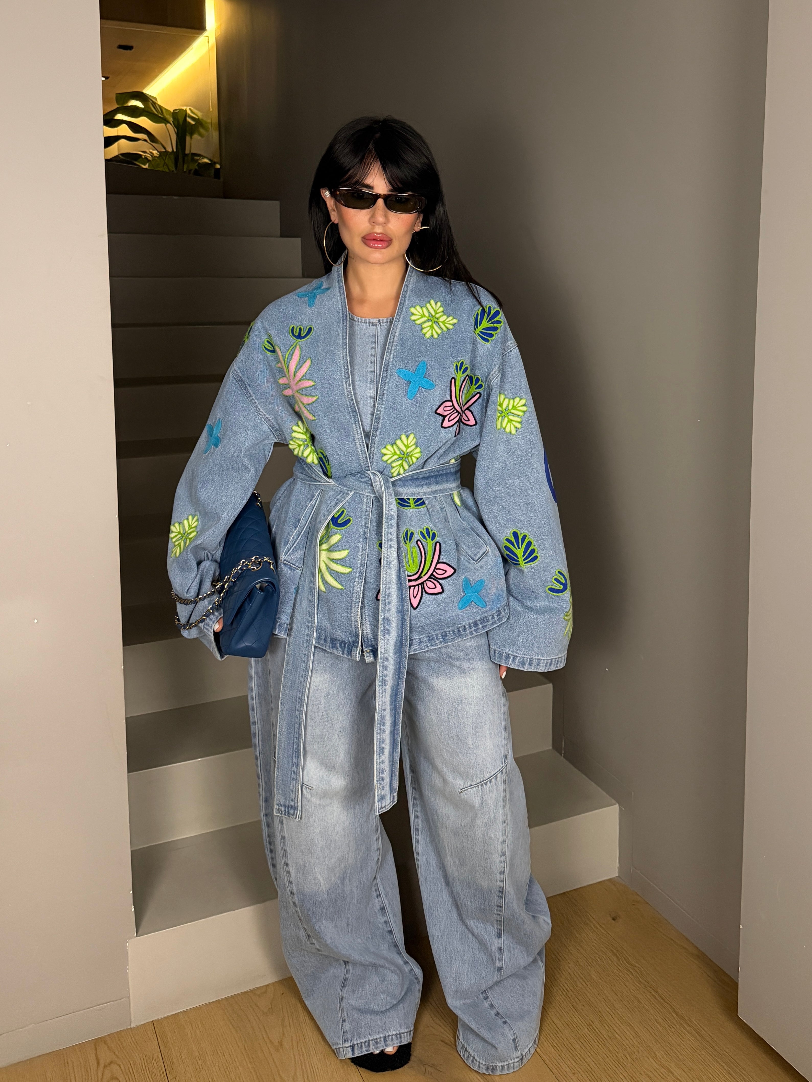 KIMONO DENIM CACTUS
