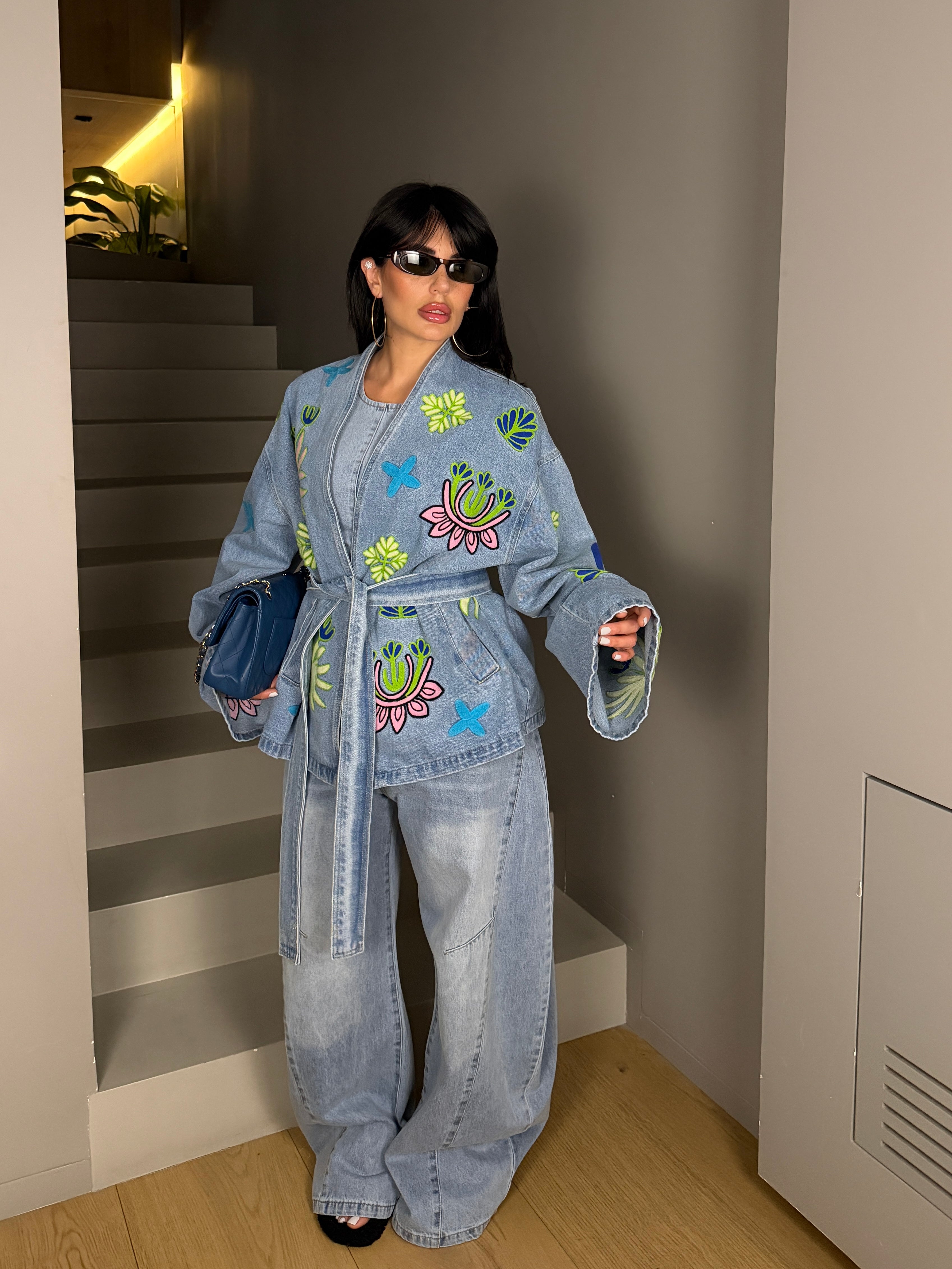 KIMONO DENIM CACTUS