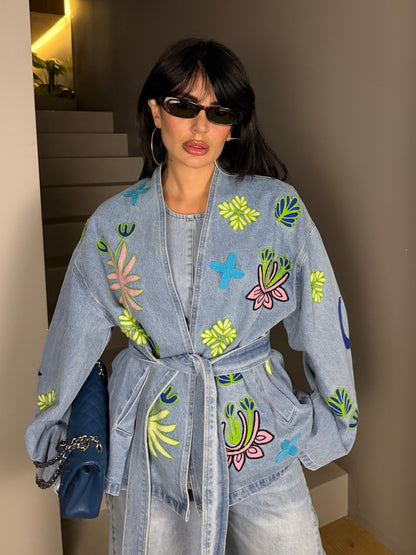 KIMONO DENIM CACTUS
