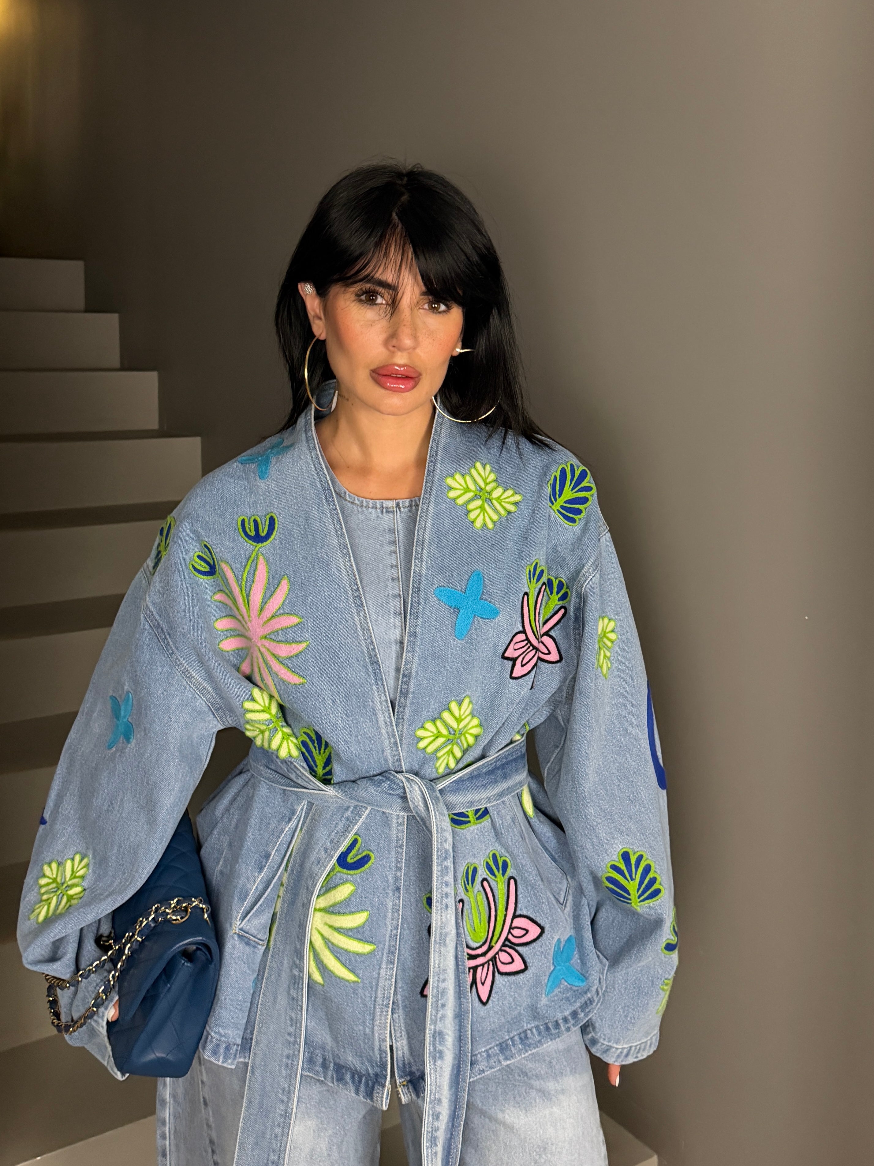 KIMONO DENIM CACTUS