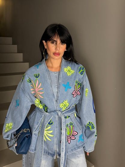 KIMONO DENIM CACTUS