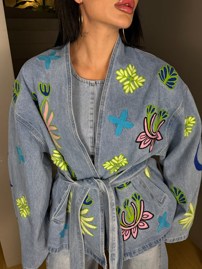 KIMONO DENIM CACTUS