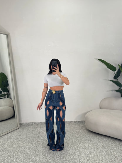 Maglia crop in lycra