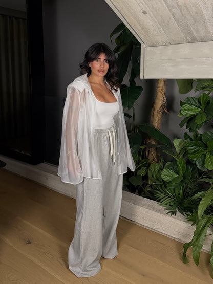 CAMICIA MAXI SEMIVELATA