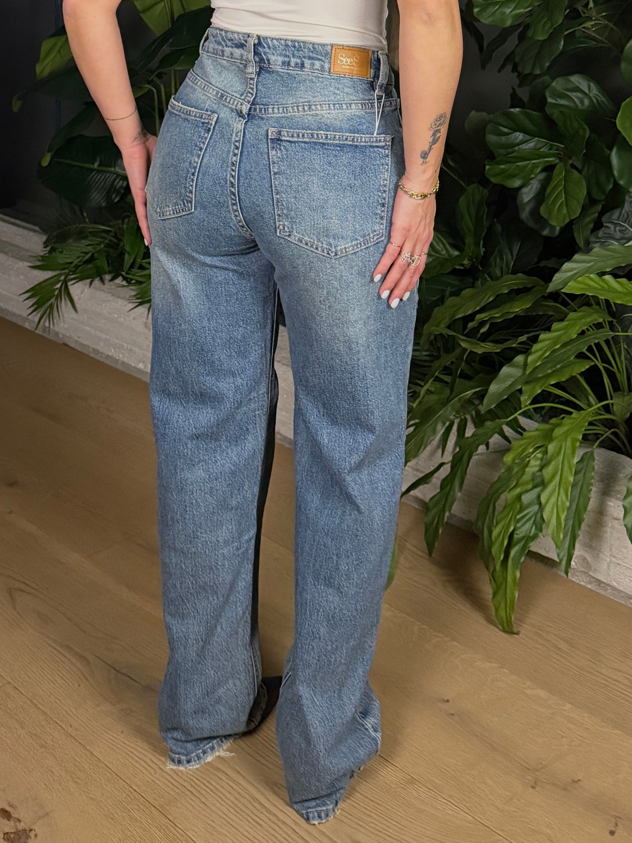 JEANS GAMBA DRITTA PLUS