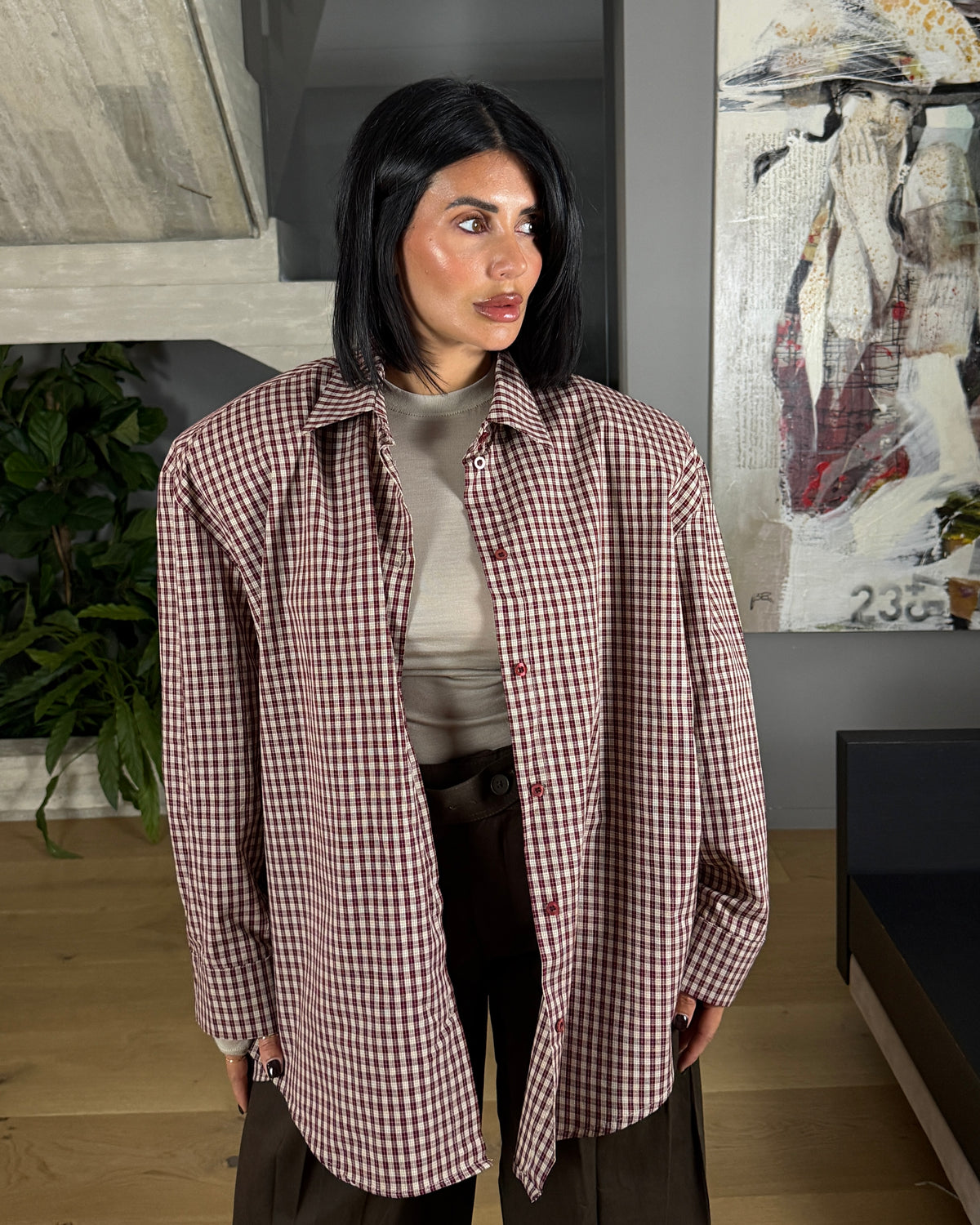 MAXI CAMICIA QUADRI