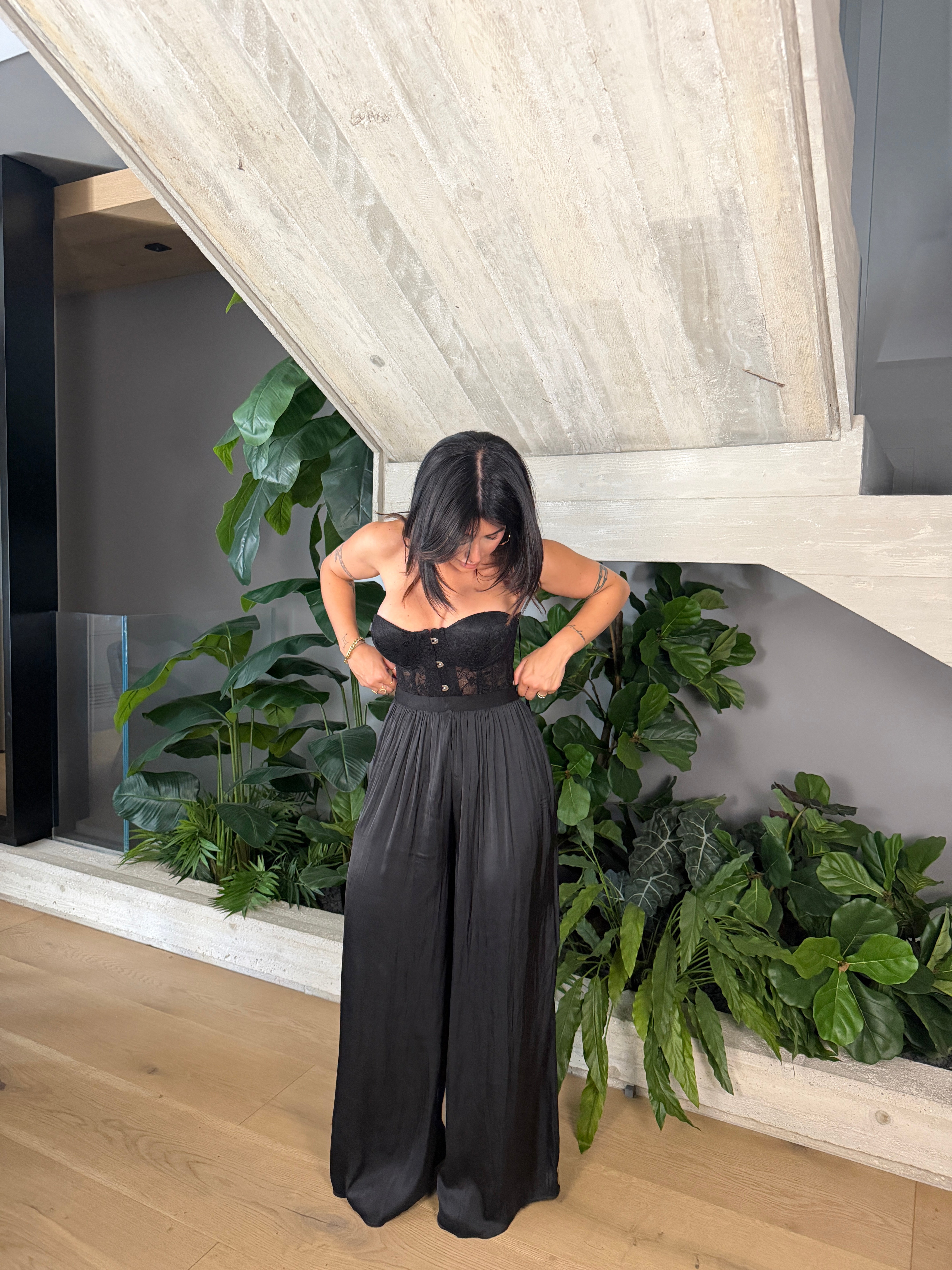 PANTALONE PLISSE BLACK