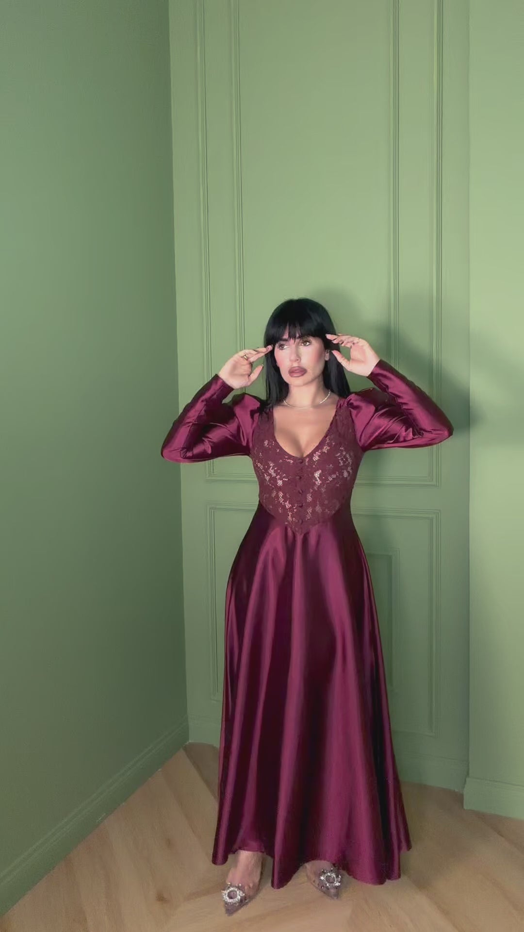 MIDI DRESS LUNÉA BORDEAUX